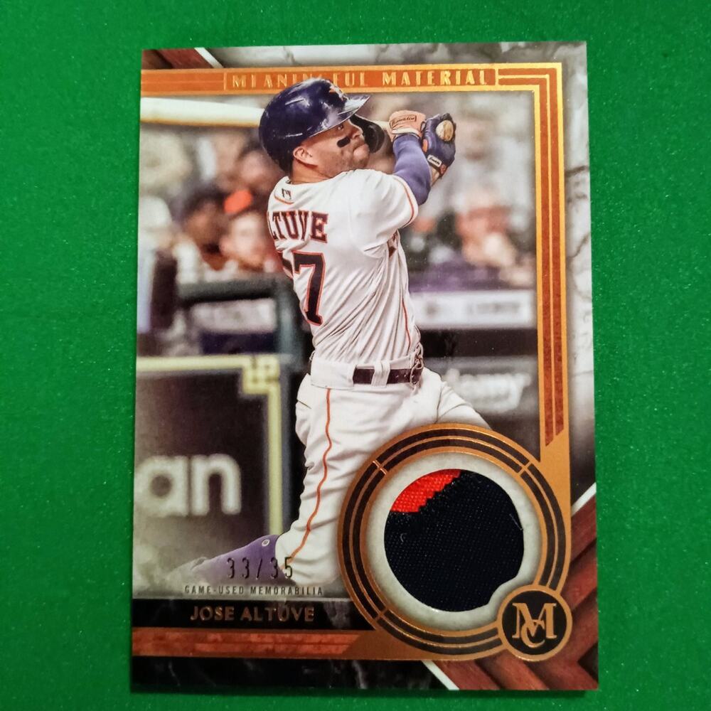 Jose Altuve #MMR2-JAL Topps Museum Collection Meaningful Materials SSP 33/35